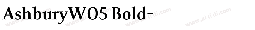 AshburyW05 Bold字体转换